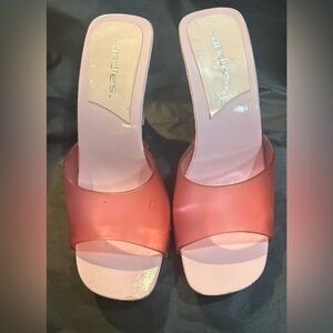 Vintage candies pink slip on heels sz 39 EU 8 US